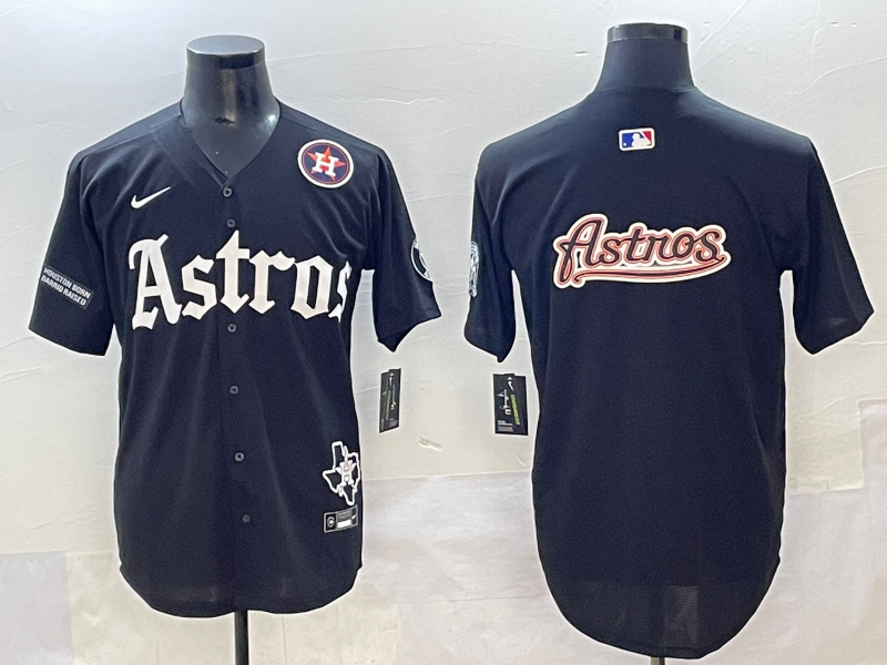 Men Houston Astros blank black MLB Nike 2025 jersey style 43